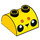 LEGO Pente 2 x 2 Incurvé avec 2 Goujons sur Haut avec Yeux et Orange Dots (30165 / 57423)