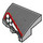 LEGO Pente 2 x 2 x 0.6 Incurvé Angled Droite avec rouge et Noir et blanc (5093 / 106734)