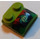 LEGO Steigung 2 x 2 x 0.7 Gebogen mit Lime &#039;m&#039; ohne gebogenes Ende (41855)
