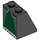 LEGO Slope 2 x 2 x 2 (65°) with Dark Green Middle and White Trim with Bottom Tube (3678 / 85231)