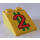LEGO Steigung 2 x 3 (25°) mit Number 2 und Green Streifen mit rauer Oberfläche (3298)