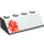 LEGO Steigung 2 x 4 (45°) mit rot Gryphon (Links ) mit rauer Oberfläche (3037)