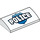 LEGO Helling 2 x 4 Gebogen met &#039;Politie&#039; over Politie Badge met buizen aan de onderzijde (16384 / 61068)