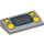 LEGO Helling 2 x 4 Gebogen met Geel Auto Headlights en Zilver Rooster zonder buizen aan de onderzijde (6106 / 78351)