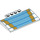 LEGO Steigung 5 x 8 x 0.7 Gebogen mit Blau Steps (15625 / 68144)