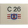 LEGO Slope 6 x 8 (10°) with &#039;C 26&#039; &amp; Coast Guard Logo Sticker (4515)