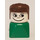 LEGO Smiley Face on Green Base with Brown Hat Duplo Figure