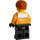 LEGO Snow Tuber - Bright Lys Oransje Jakke Minifigur