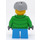 LEGO Snowboarder met Grijs Helm Minifiguur