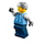 LEGO Snowboarder mit Mittelblau Jacke Minifigur