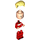 LEGO Soccer Player, Female, Red Uniform, Blonde Hair Swept Back Minifigure
