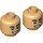 LEGO Soccer Player, Female (Reddish Brown Bun) Minifigure Head (Recessed Solid Stud) (3626 / 100324)