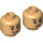 LEGO Soccer Player, Female (Short Hair, Right Parting) Minifigure Head (Recessed Solid Stud) (3626 / 101032)