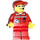 LEGO Space Shuttle Team Member with red Overalls Minifigure