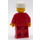 LEGO Spaceport Ground Control Worker jossa Punainen Paita jossa Sukkula logo, Punainen Pants, Lasit, Kuulokkeet, ja Valkoinen Lippalakki Minihahmo