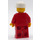 LEGO Spaceport Ground Control Worker mit rot Shirt mit Pendeln Logo, rot Pants, Glasses, Headset, und Weiß Deckel Minifigur