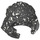 LEGO Speckle Black Helm mit Cheek Protection und Dünn Bands (60751 / 61850)
