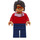 LEGO Spectator - Male rot Soccer Fan Minifigur