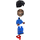 LEGO Spectator - Medium Brown Bleu Soccer Fan Figurine