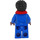 LEGO Spectator - Medium Brown Blue Soccer Fan Minifigure