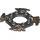 LEGO Spinner Crown with Serrated Edges and Black and Pearl Gold Edges (10480)