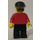 LEGO Sport - Rood Torso, Zwart Pet, Baard Minifiguur