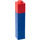 LEGO Vierkant Drinking Fles – Blauw met Rood Deksel (5004896)