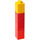 LEGO Vierkant Drinking Fles – Rood met Geel Deksel (5004897)