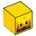 LEGO Vierkant Minifigure Hoofd met Blaze Gezicht (21129 / 28279)
