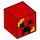 LEGO Vierkant Minifigure Hoofd met Exploding Creeper Gezicht (1001 / 19729)