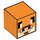 LEGO Square Minifigure Head with Fox Face (1007 / 19729)