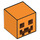 LEGO Vierkant Minifigure Hoofd met Minecraft Pompoen Carving (20054 / 28274)