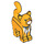 LEGO Standing Katze mit Lange Schwanz mit Collar und Weiß Chest (67805 / 80829)