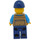 LEGO Station Cleaner (Dark Blauw Pet) minifiguur