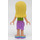LEGO Stephanie, Medium Lavender Wrap Skirt, Green Top with White Stripes Minifigure