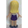 LEGO Stephanie jossa Dark Purppura Shortsit ja Valkoinen Plaid Paita Minihahmo