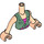 LEGO Stephanie with Dark Purple Skirt and Sand Green Blouse over Striped Shirt Friends Torso (92456)