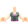 LEGO Stephanie avec Dark Purple Skirt et Sand Green Blouse over Striped Shirt Friends Torse (92456)
