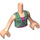LEGO Stephanie avec Dark Purple Skirt et Sand Green Blouse over Striped Shirt Friends Torse (92456)
