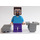 LEGO Steve with Dark Purple Legs with Flat Silver Helmet and Armor Minifigure