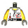 LEGO Studios Torso mit Silber Sunglasses, Badge und Schraubenzieher mit &#039;Grip&#039; auf Der Rücken mit Gelb Arme und Dark Grau Hände (973)