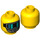 LEGO Stuntz Driver - Skull Torso Minifigure Head (Recessed Solid Stud) (3626 / 77740)
