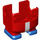 LEGO Super Mario Onderzijde Halve met Overalls, Stripe en Shoes (68953 / 75355)