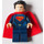 LEGO Superman med Dark Blå Drakt og Bustet hår Minifigur