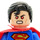 LEGO Superman with Starched Cape (Open Mouth / Red Eyes) Minifigure