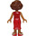 LEGO Susan, rot Lange Skirt, Dark rot Vest Minifigur