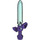 LEGO Sword with Dark Purple Winged Hilt