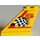 LEGO Staart 4 x 1 x 3 met &#039;5&#039;, Zwart en Wit Checkered Vlag (Links) Sticker (2340)