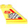 LEGO Staart 4 x 1 x 3 met &#039;5&#039;, Zwart en Wit Checkered Vlag (Rechtsaf) Sticker (2340)