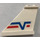 LEGO Tail 4 x 1 x 3 with Blue &#039;V&#039; and Red Line Pattern on Both Sides Sticker (2340)